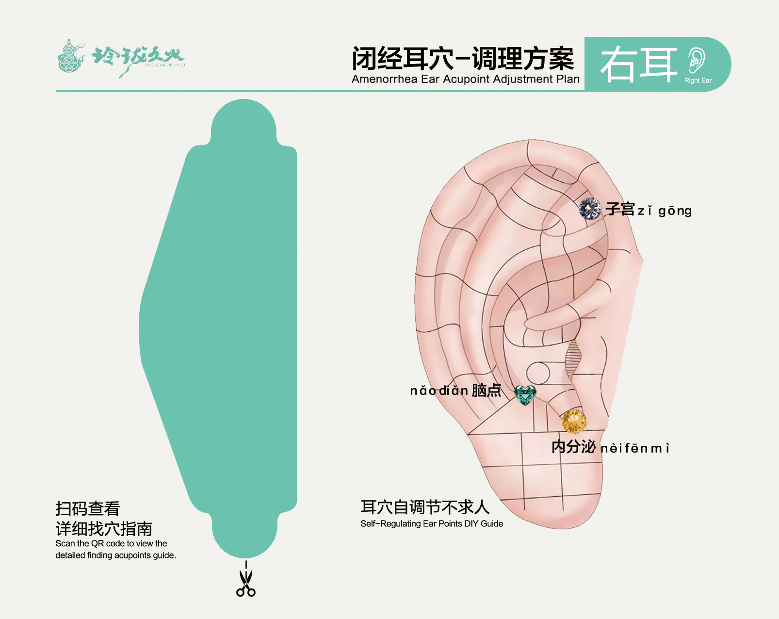 Ear acupoint hanging ear plug