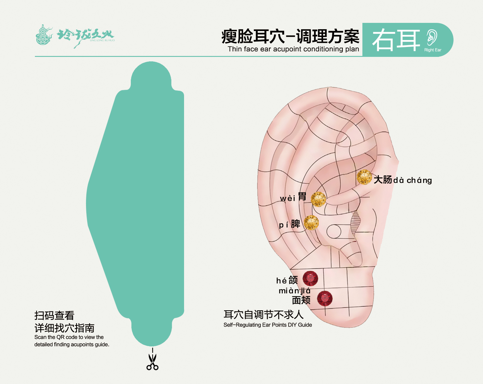 Ear acupoint hanging ear plug