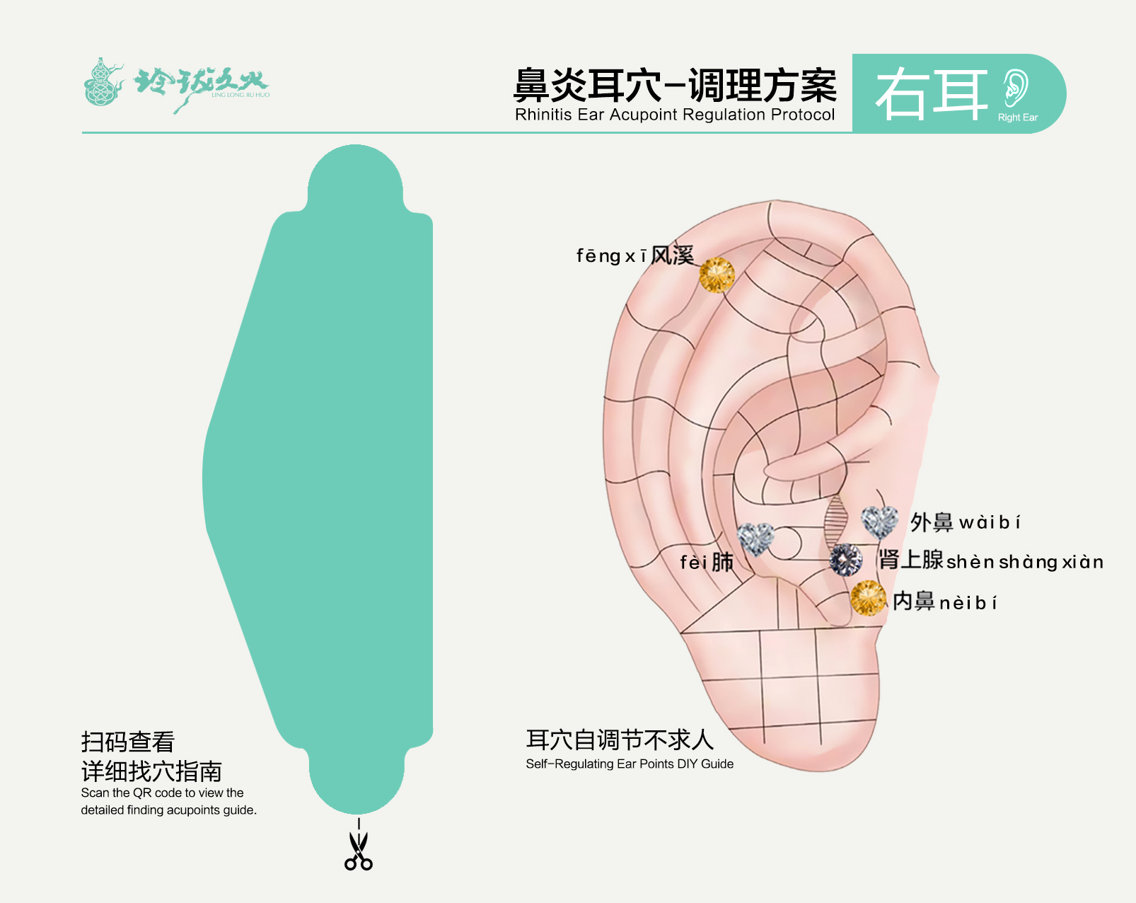 Ear acupoint hanging ear plug