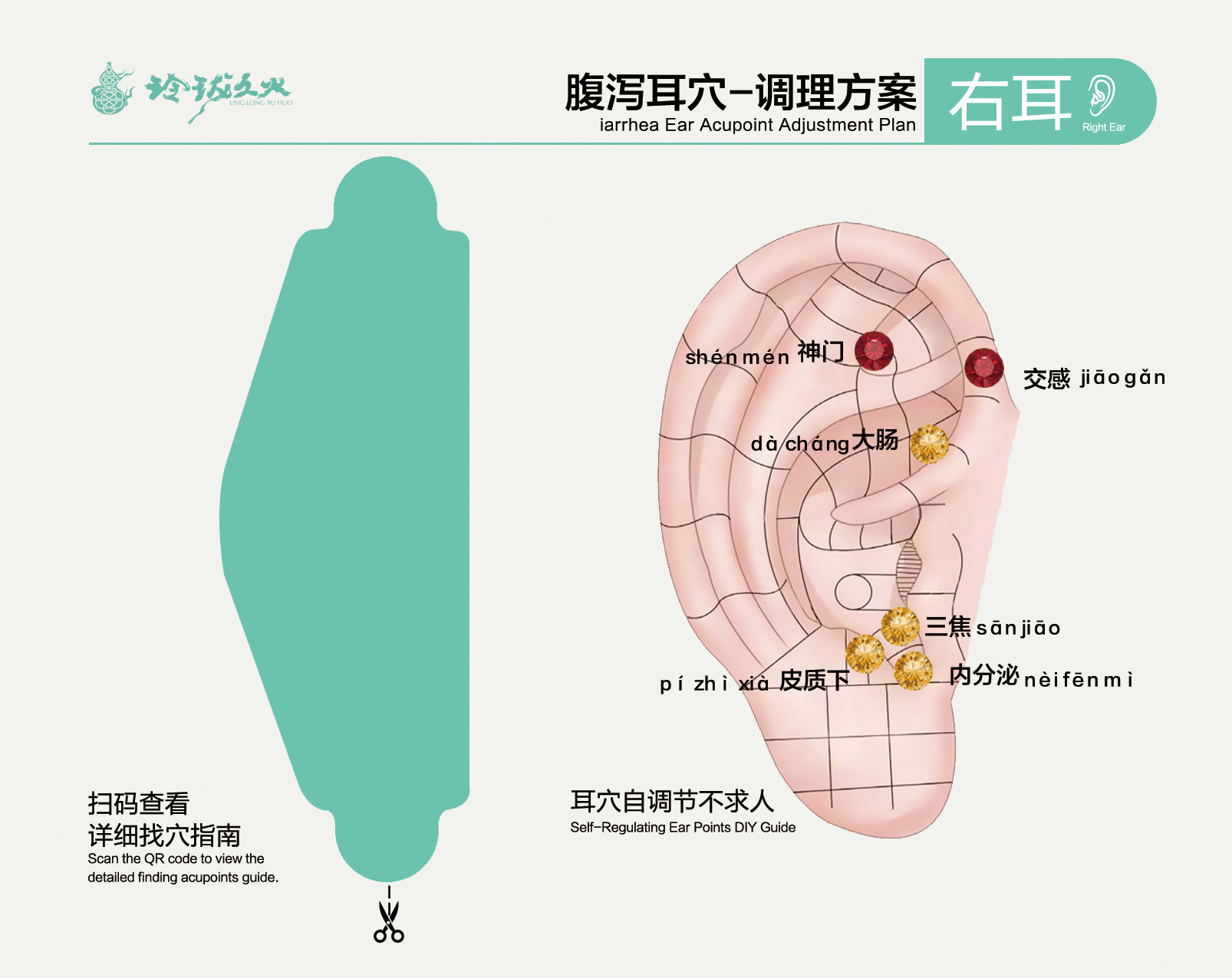 Ear acupoint hanging ear plug