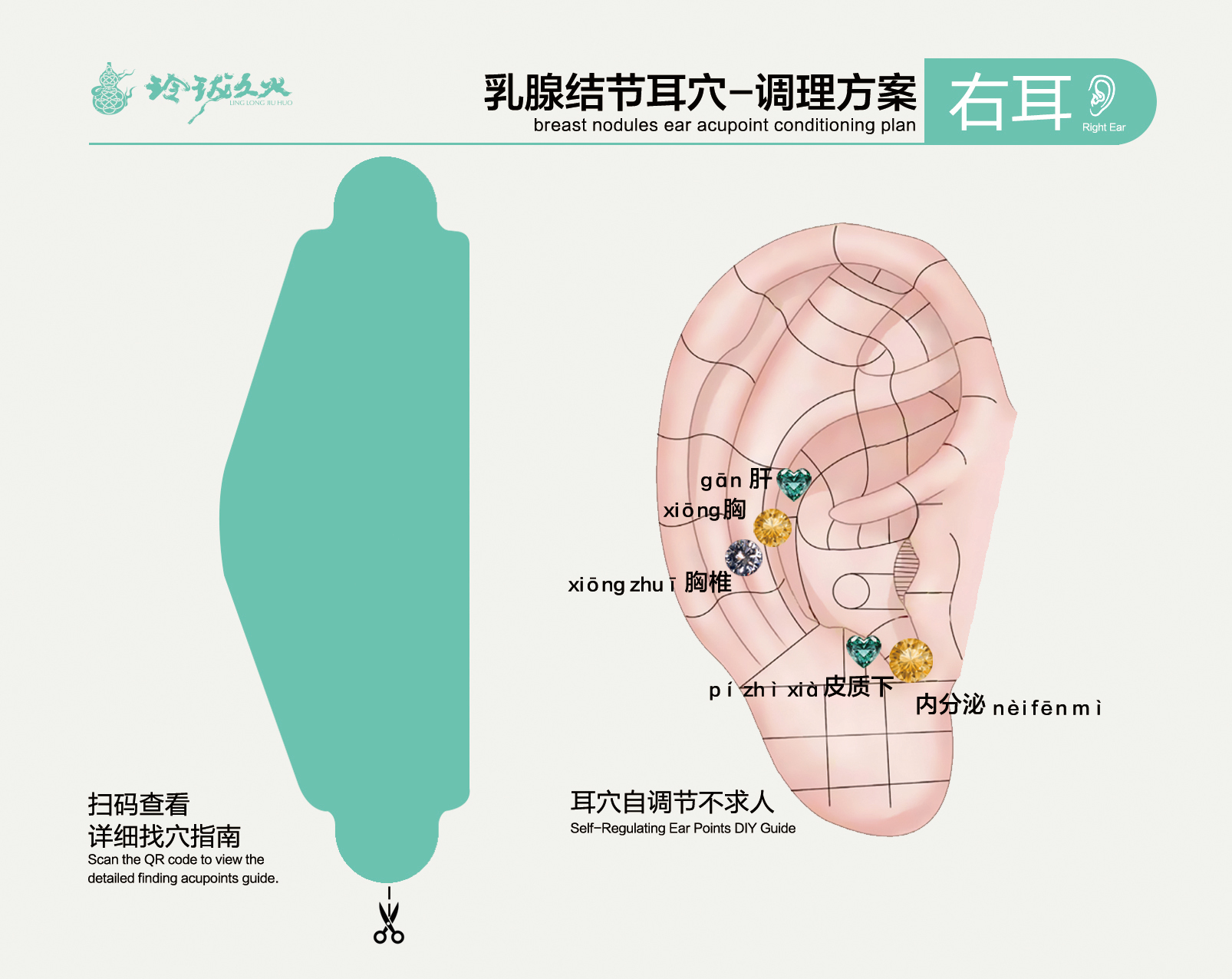 Ear acupoint hanging ear plug