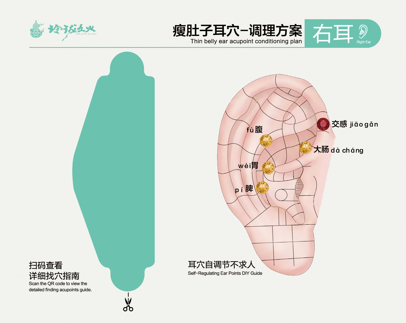 Ear acupoint hanging ear plug