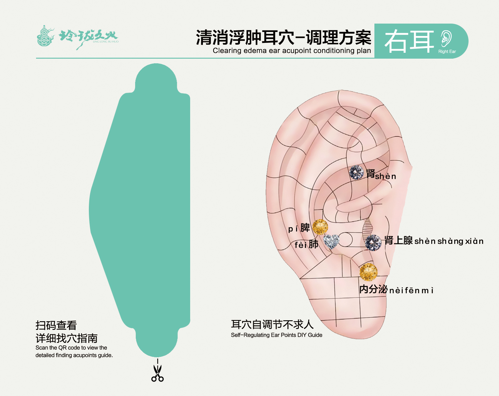 Ear acupoint hanging ear plug