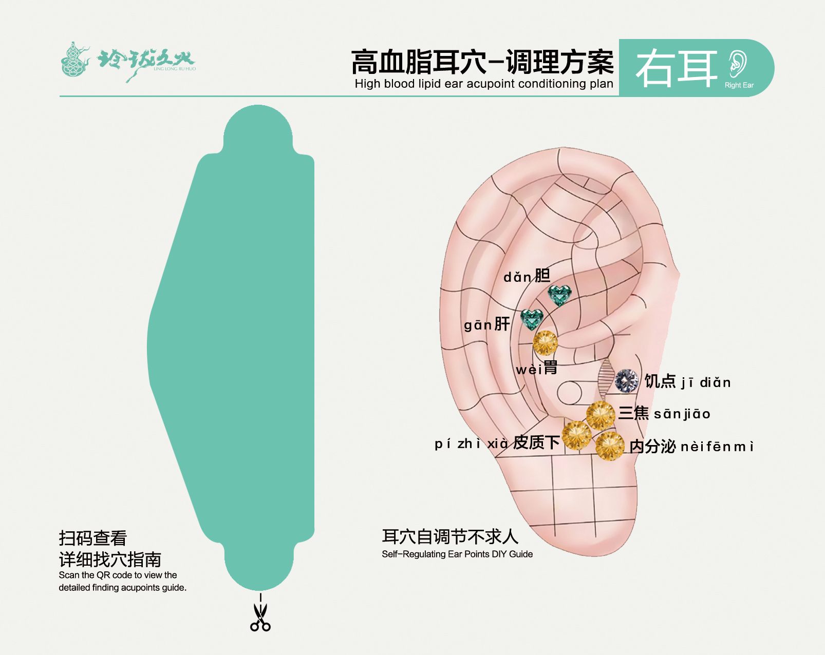 Ear acupoint hanging ear plug