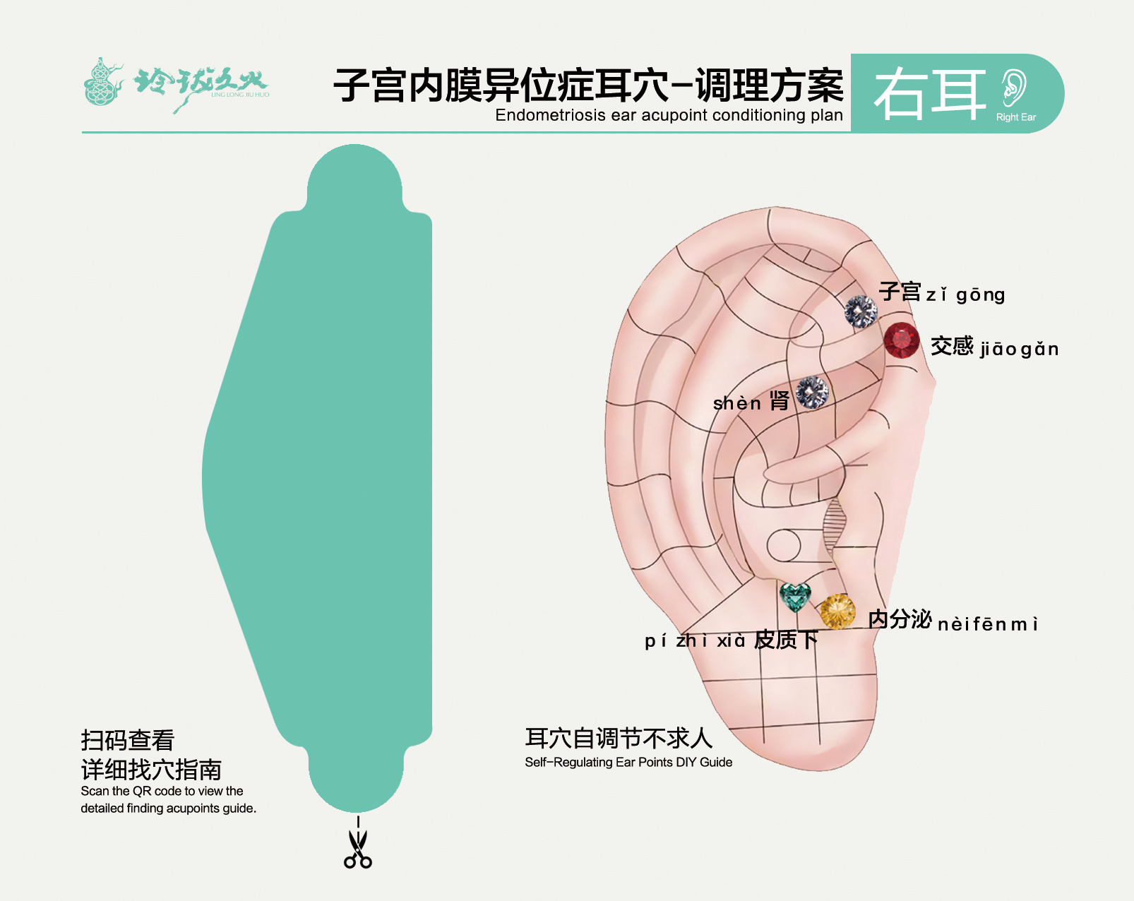 Ear acupoint hanging ear plug