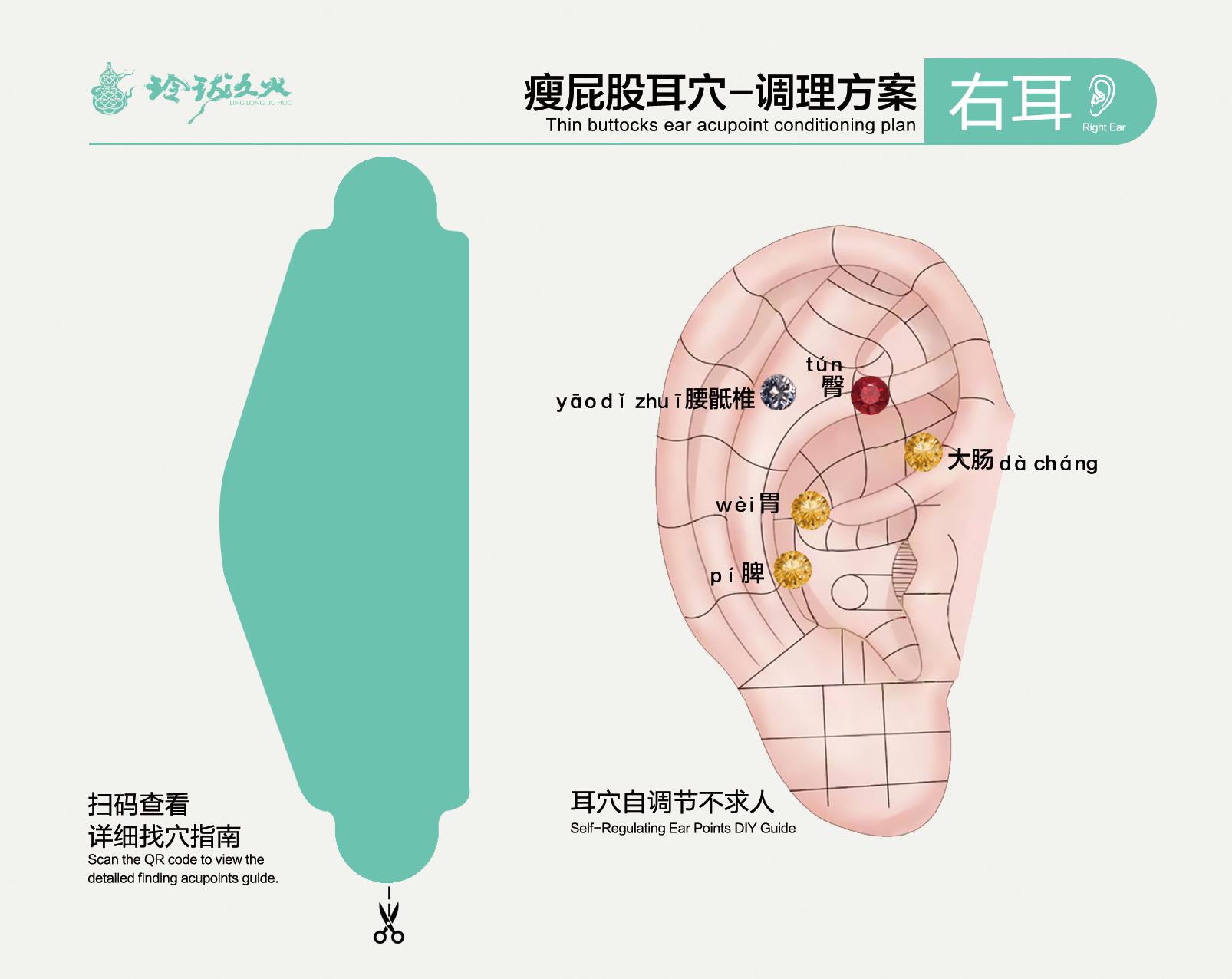 Ear acupoint hanging ear plug