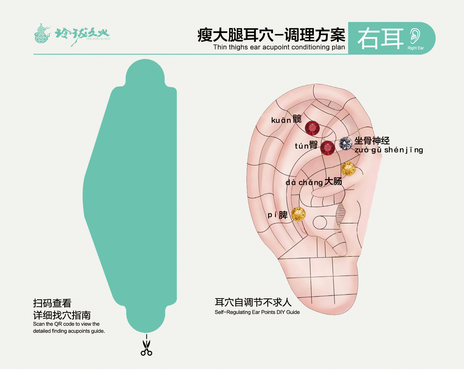 Ear acupoint hanging ear plug