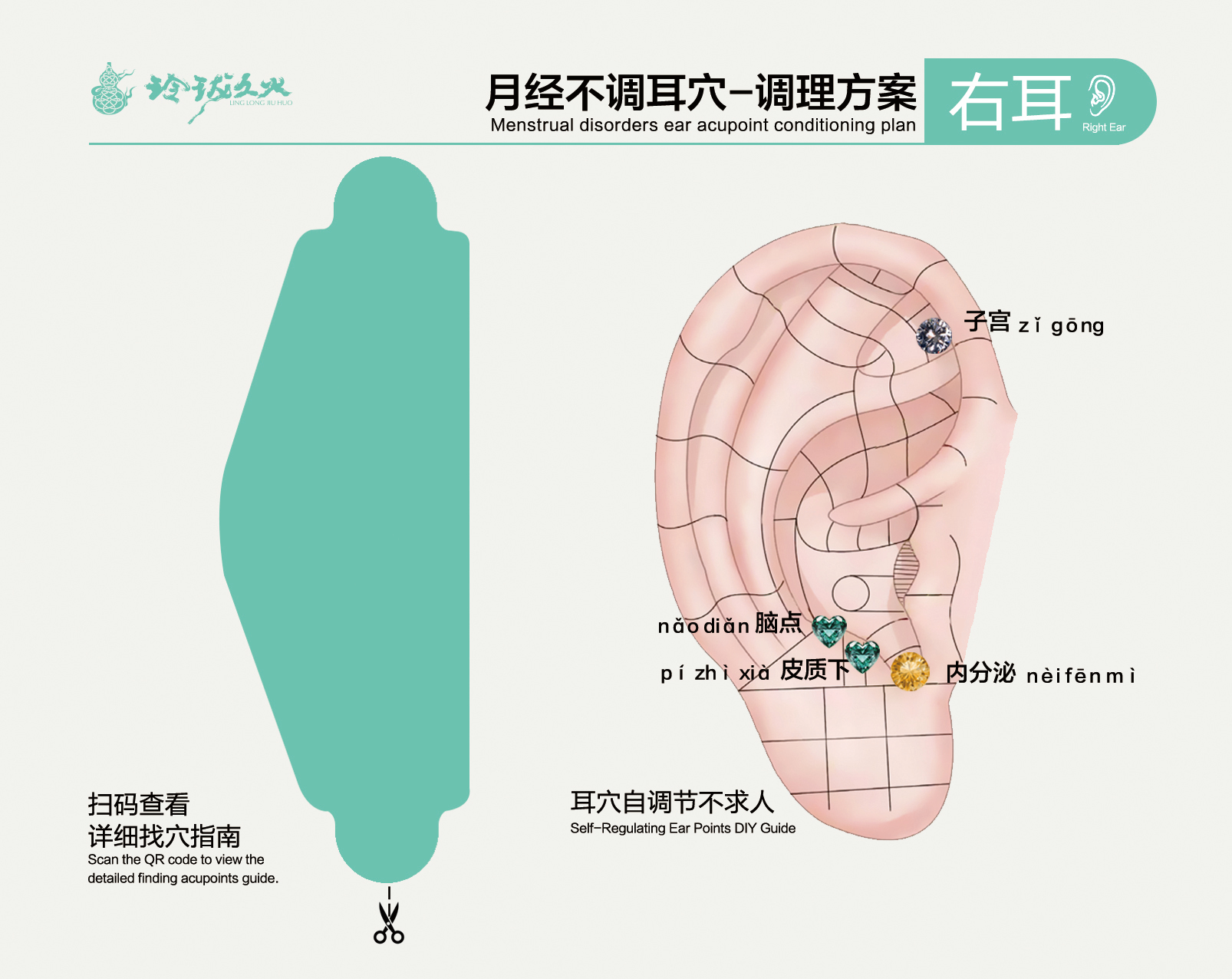 Ear acupoint hanging ear plug