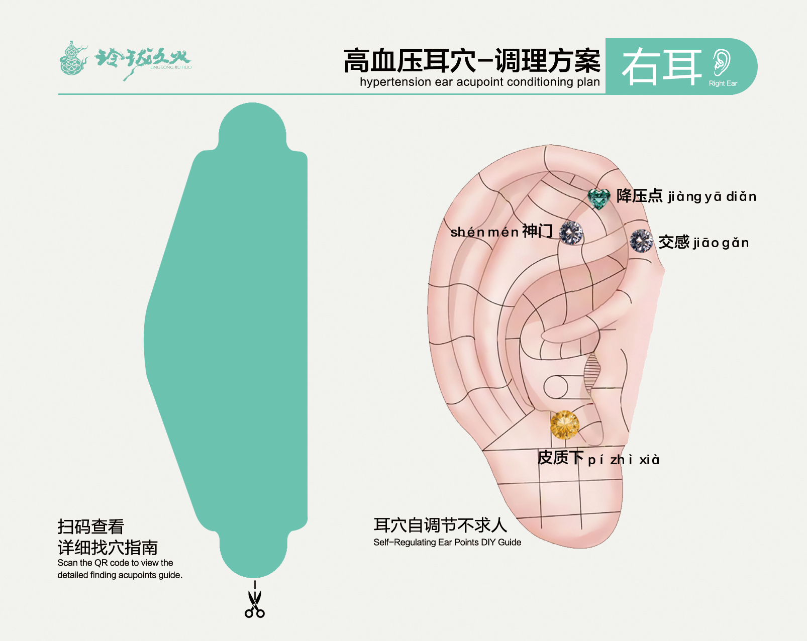 Ear acupoint hanging ear plug