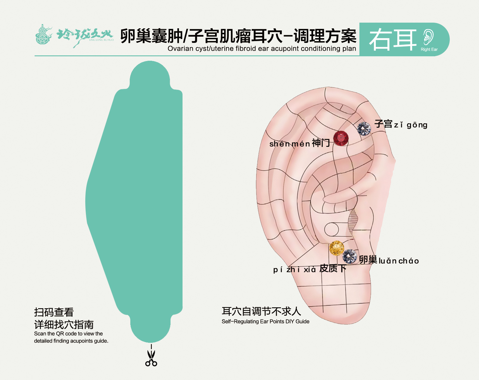 Ear acupoint hanging ear plug