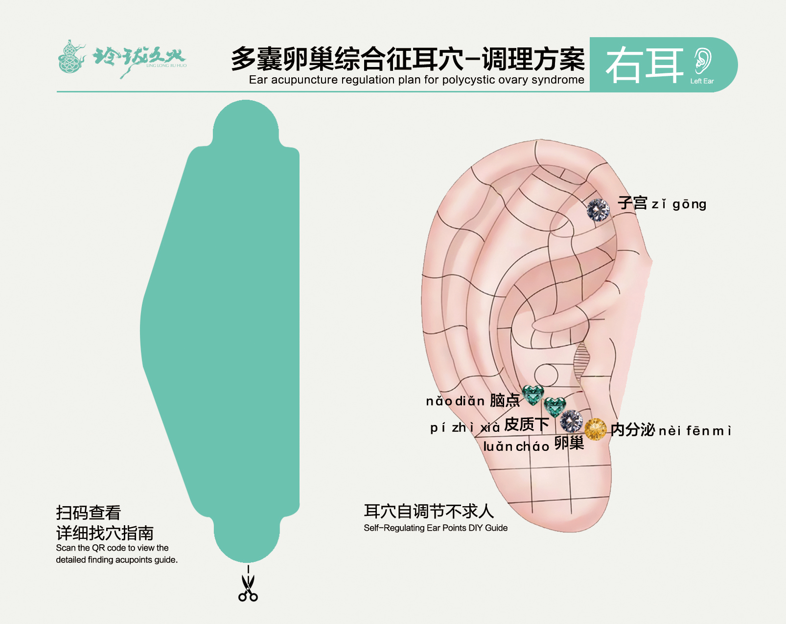 Ear acupoint hanging ear plug