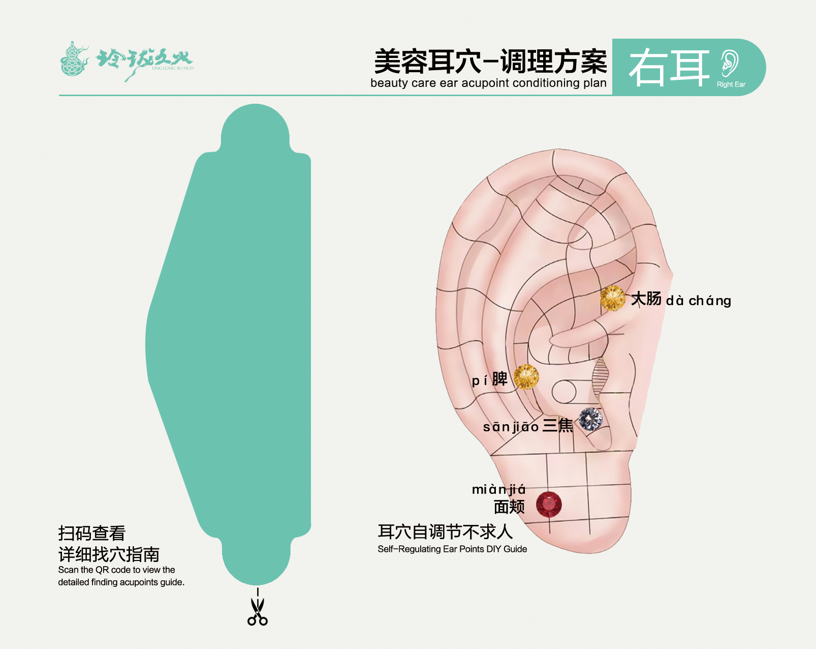 Ear acupoint hanging ear plug