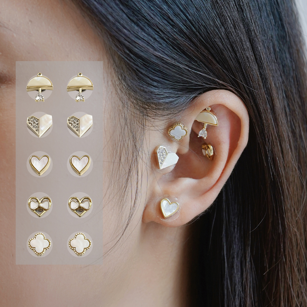 Shining & Resiliant Five Elements Wellness Ear Studs, Alloy Version