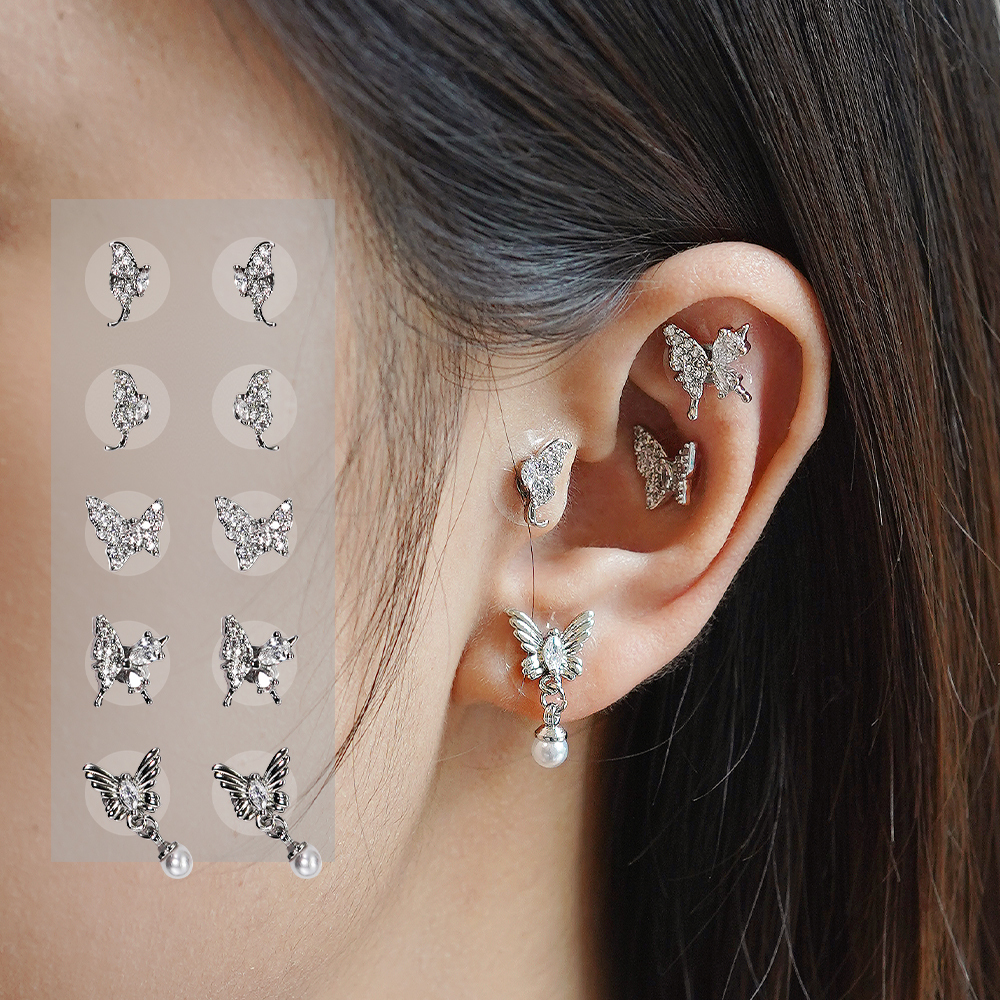 Shining & Resiliant Five Elements Wellness Ear Studs, Alloy Version