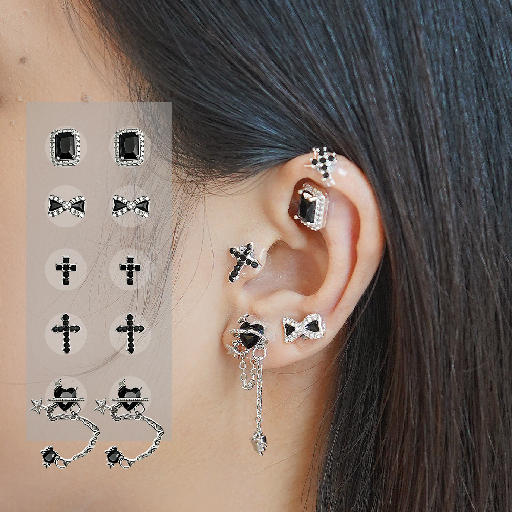 Shining & Resiliant Five Elements Wellness Ear Studs, Alloy Version