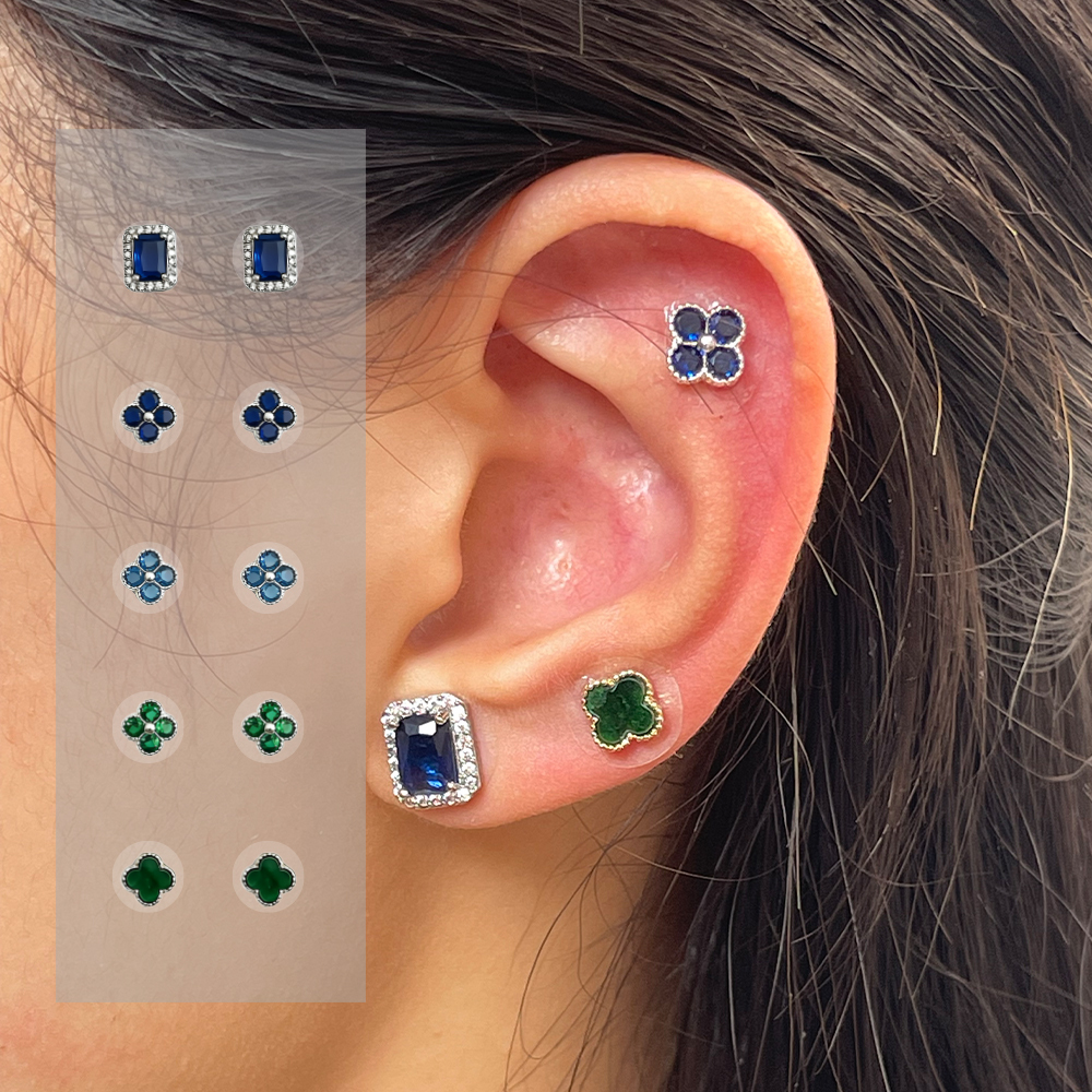 Shining & Resiliant Five Elements Wellness Ear Studs, Alloy Version