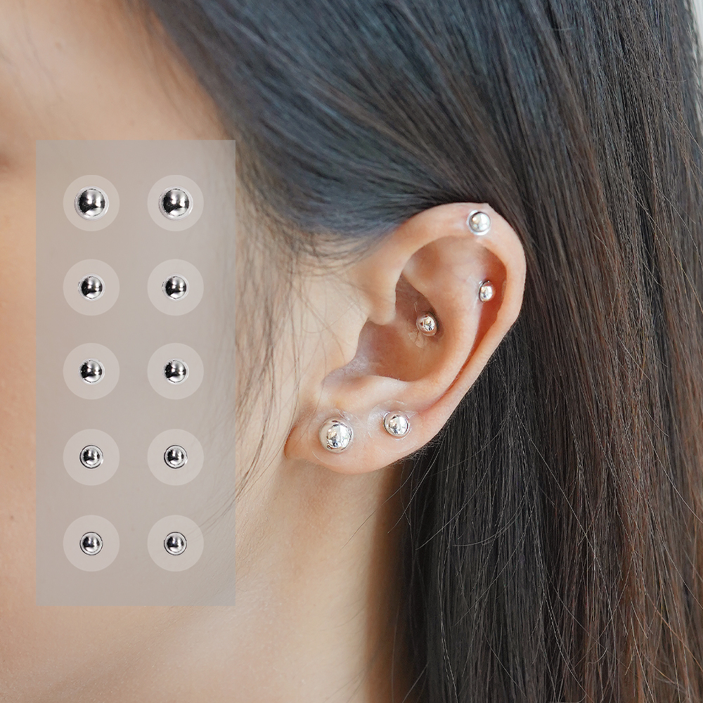 Warm & Nourishing Five Elements Wellness Ear Studs, Pearl Version
