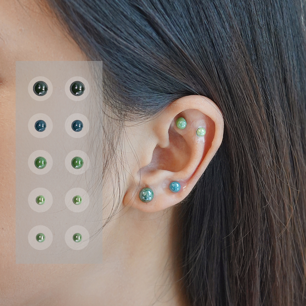 Warm & Nourishing Five Elements Wellness Ear Studs, Pearl Version