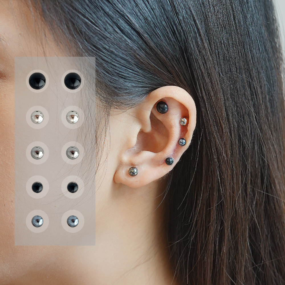 Warm & Nourishing Five Elements Wellness Ear Studs, Pearl Version