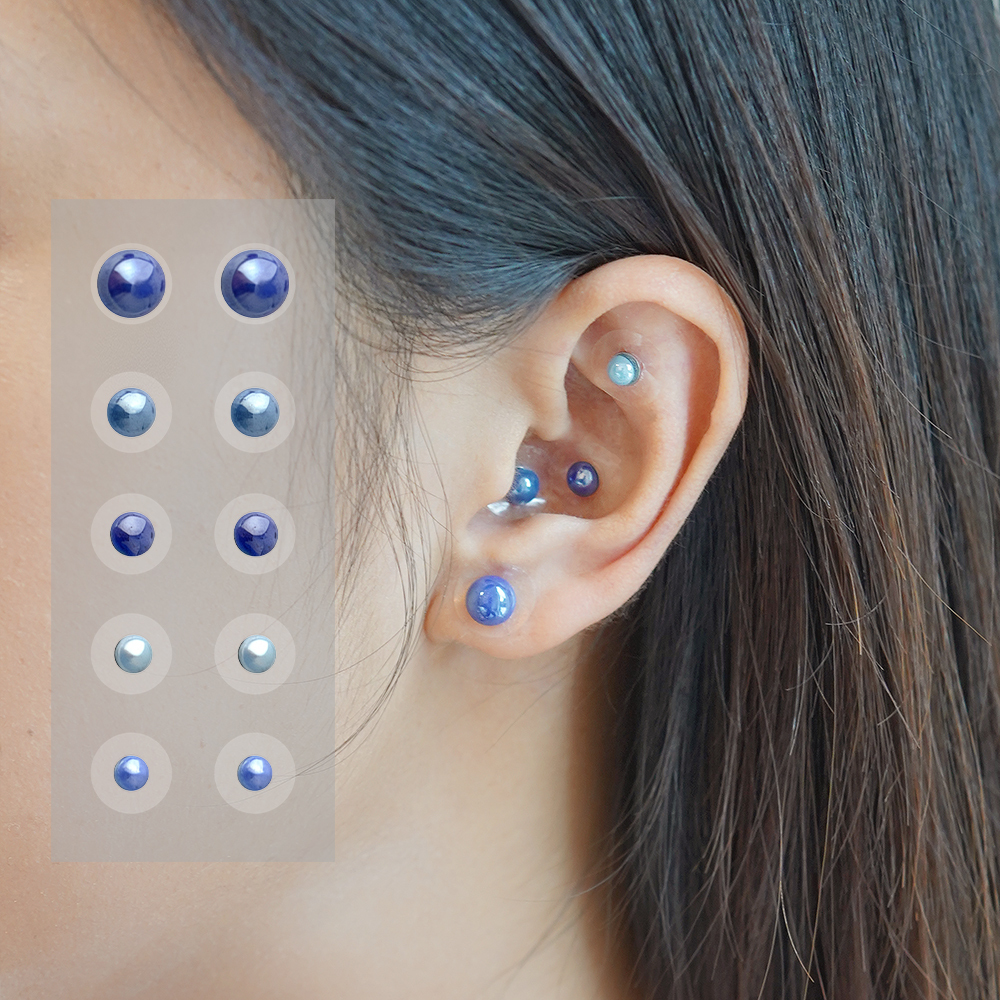 Warm & Nourishing Five Elements Wellness Ear Studs, Pearl Version