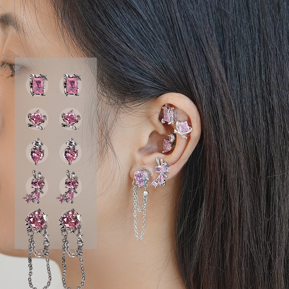 Shining & Resiliant Five Elements Wellness Ear Studs, Alloy Version