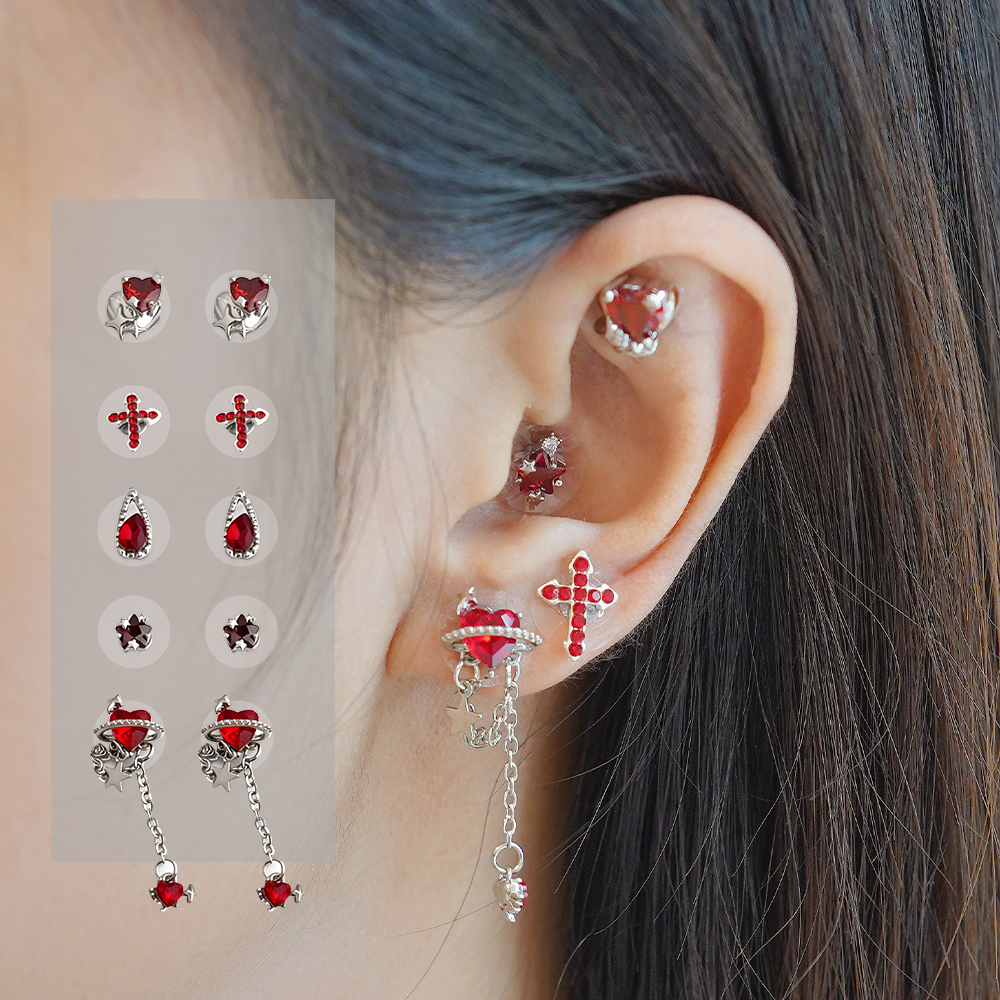 Shining & Resiliant Five Elements Wellness Ear Studs, Alloy Version