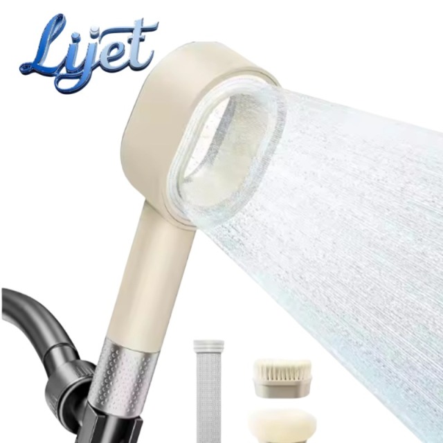 Handheld Shower Head with Carbon Fiber Filter Cartridge And Magnetic Brush Head