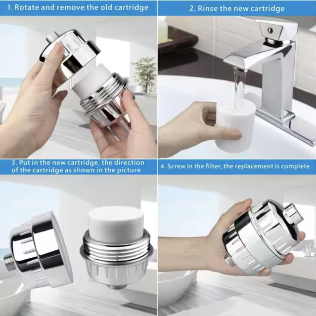 Luxury Polished Chrome High Pressure Shower Head Filter