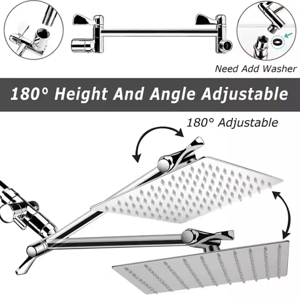 High Pressure Stainless Steel Handheld Combination Leak-proof Shower Head With Bracket