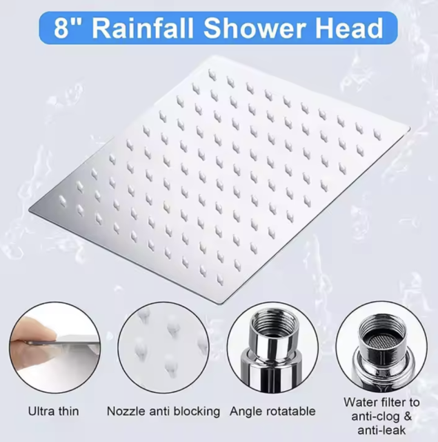 High Pressure Stainless Steel Handheld Combination Leak-proof Shower Head With Bracket
