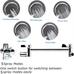 High Pressure Stainless Steel Handheld Combination Leak-proof Shower Head With Bracket