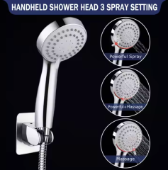 High Pressure Stainless Steel Handheld Combination Leak-proof Shower Head With Bracket