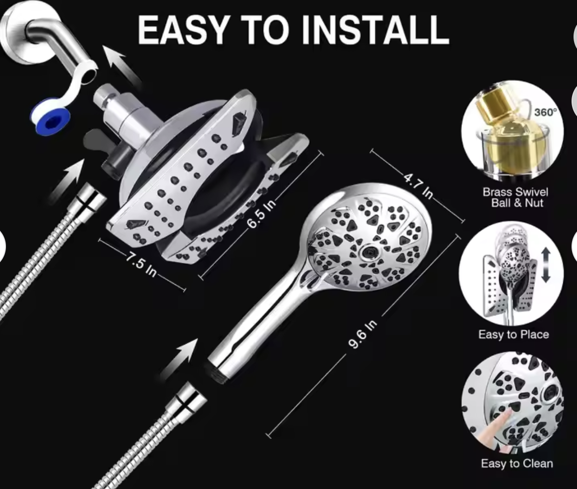 High Pressure Handheld Shower Faucet With 2 in 1 Multifunctional Rain Shower Decoration Combination Kit