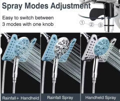 High Pressure Handheld Shower Faucet With 2 in 1 Multifunctional Rain Shower Decoration Combination Kit