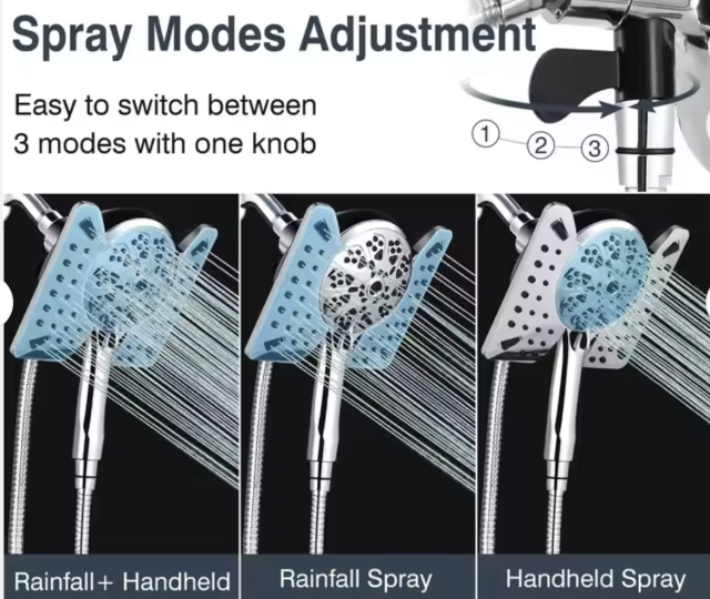 High Pressure Handheld Shower Faucet With 2 in 1 Multifunctional Rain Shower Decoration Combination Kit