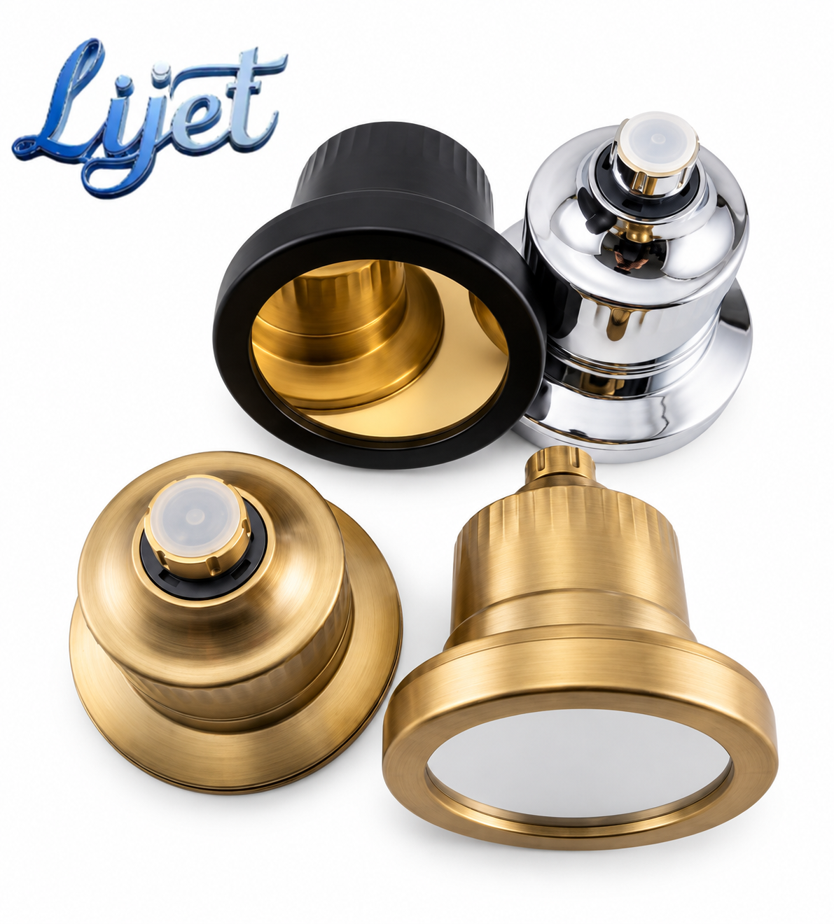 Compact Filtered Shower Head with Custom Finish Options