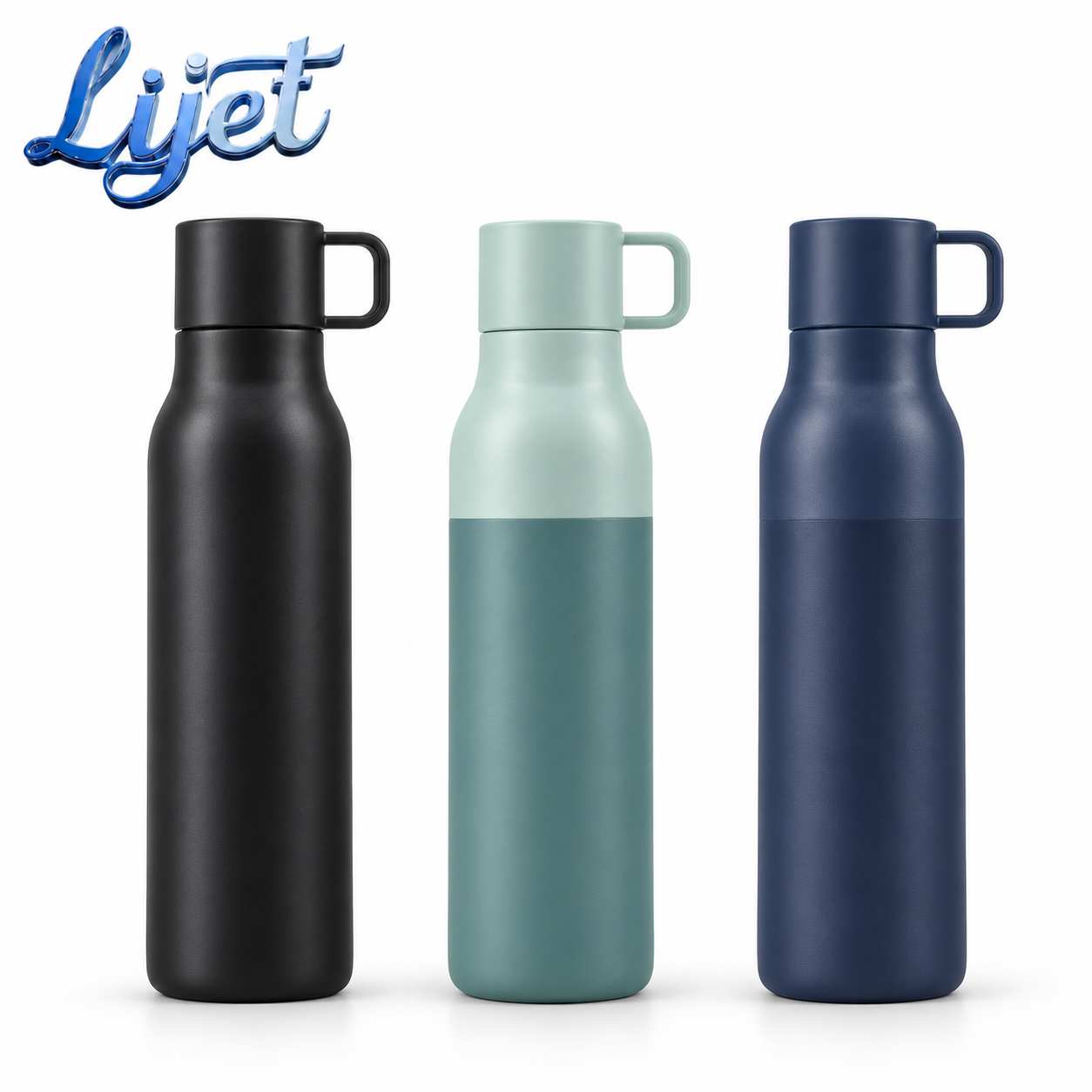 Slim Stainless Steel Filtered Straw Bottle with Side Handle