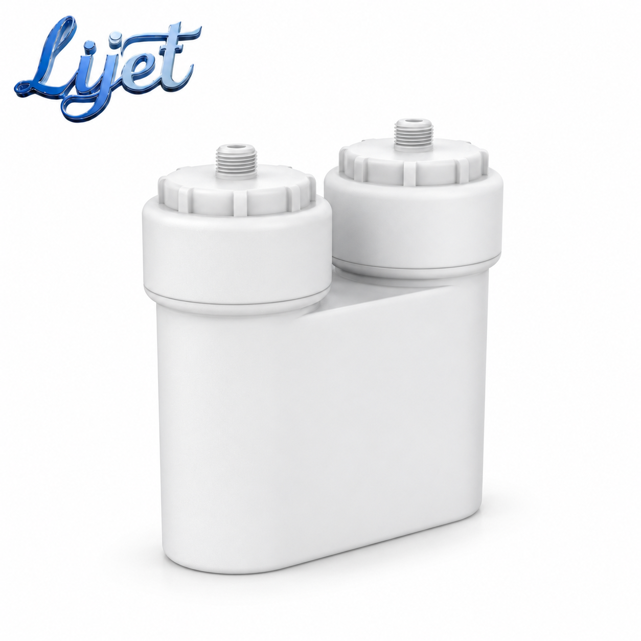 Compact Dual-Chamber Water Filter with Replaceable Elements