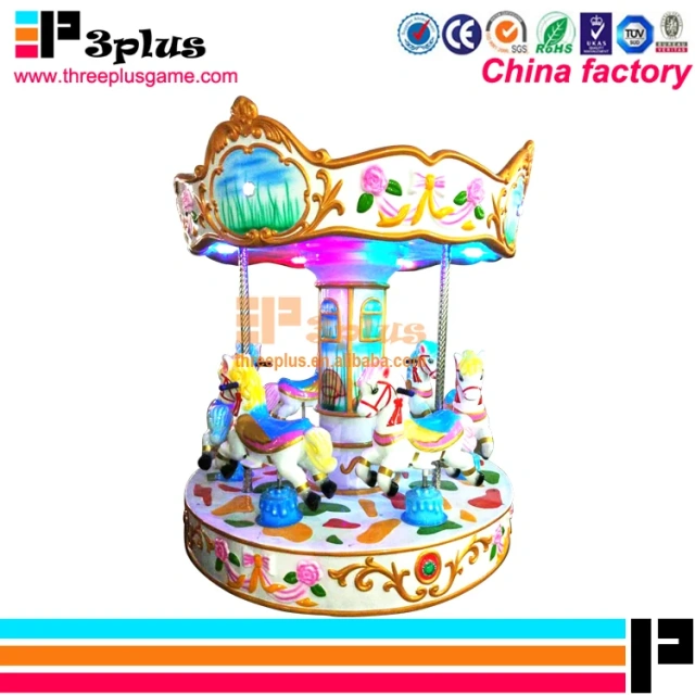 Fairground Amusement Park Kids Rides Game Machine 6 Seats Royal Carousel for Sale