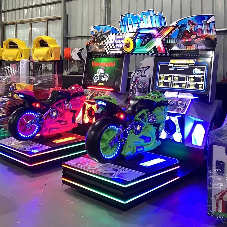 Indoor Amusement 2 Player Simulator Motor Racing Game Machine Coin Operated Dynamic Arcade Motorbike Driving Game Machine
