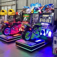 Indoor Amusement 2 Player Simulator Motor Racing Game Machine Coin Operated Dynamic Arcade Motorbike Driving Game Machine