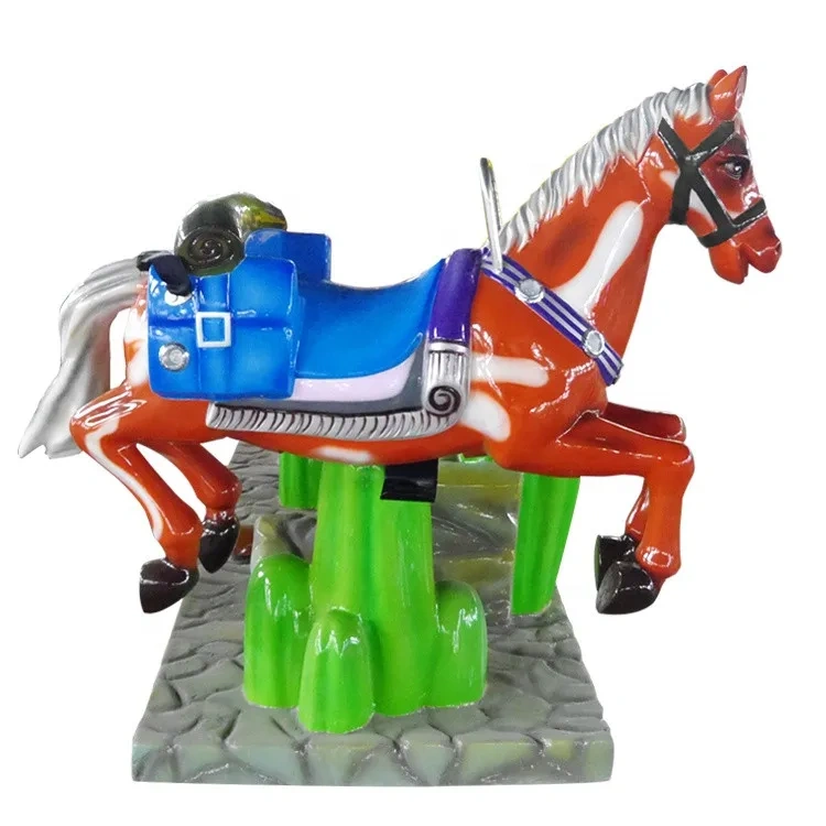 Threeplus Coin Operated Rocking Horse Racing with Swing Machine for Sale