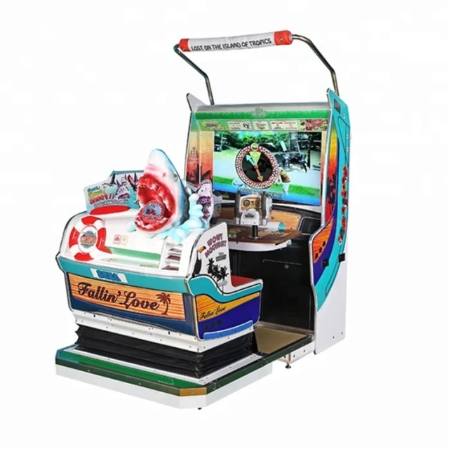 Threeplus Used Let's Go Island Dynamic Sporty Full Motion Gun Shooting Video Game Machine for Sale