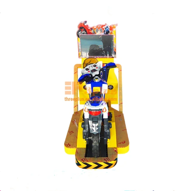 Threeplus New Arrive Kids TT Moto Arcade Video Game Kiddie Ride Simulator Racing Car Game Machine