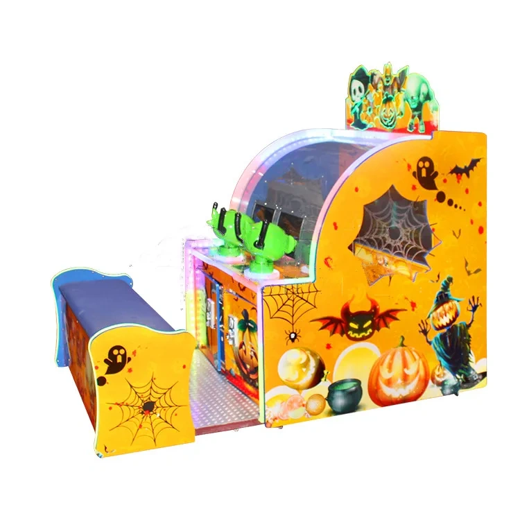 Threeplus Coin Operated Electronic Ball Shooting Games Machine With Chair for Kids