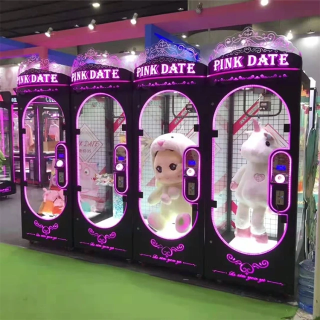 Threeplus Pink Date Arcade Claw Machine Prize Cutting Gift Game Machine for Sale