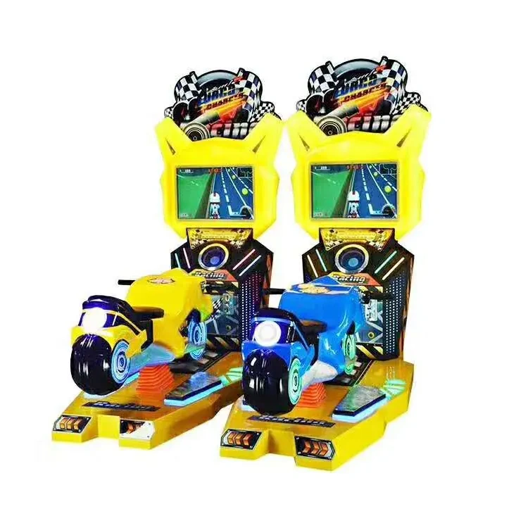Threeplus Coin Operated Kids Crazy Super Motor Driving Video Motorbike Racing Games