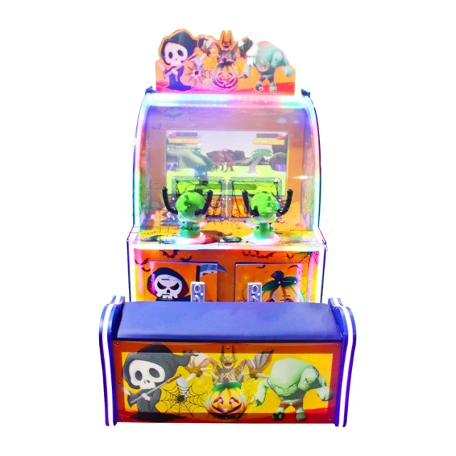 Threeplus Coin Operated Electronic Ball Shooting Games Machine With Chair for Kids