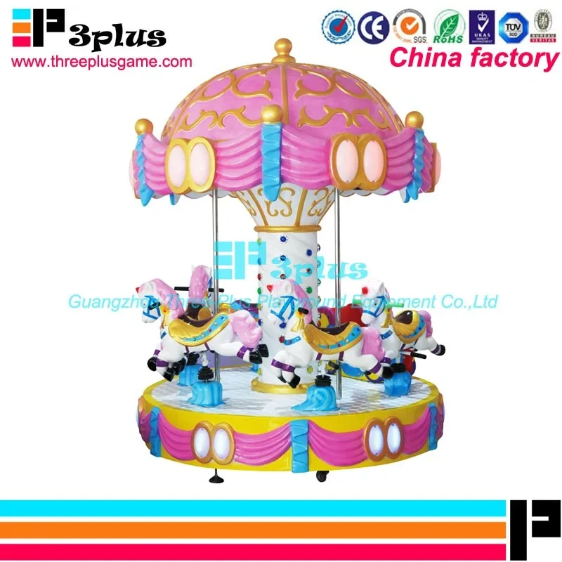 Fairground Amusement Park Kids Rides Game Machine 6 Seats Royal Carousel for Sale
