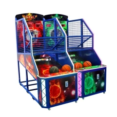 Threeplus Guangzhou Supplier Standard Indoor Amusement Coin Operated Classic Street Crazy Hoop Basketball Shooting Game Machine